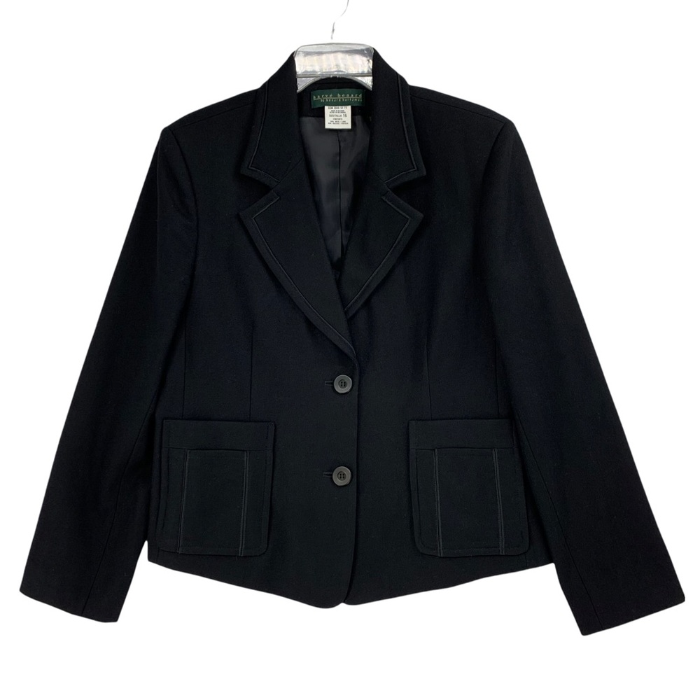 Harve Bernard Black Wool Blend Blazer